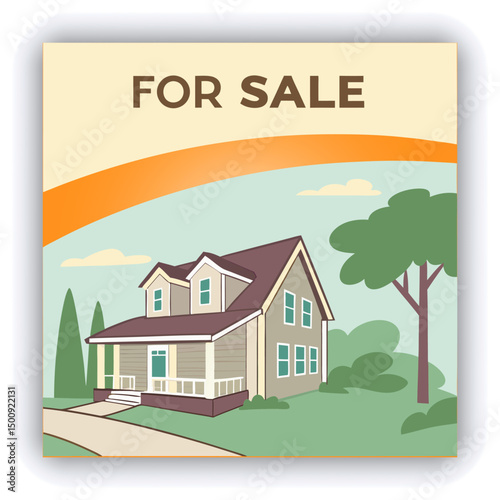 Engage your audience with our stunning real estate house social media post or square template, designed to captivate and attract potential buyers with its eye catching visuals and compelling content