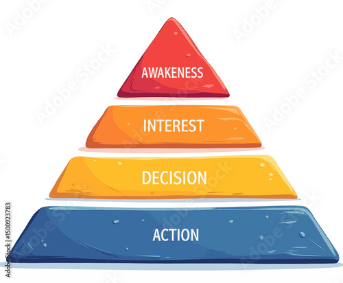 Pyramid of Personal Growth: Awareness, Interest, Decision, Action