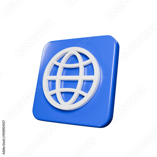 3D Rendered Website Icon
