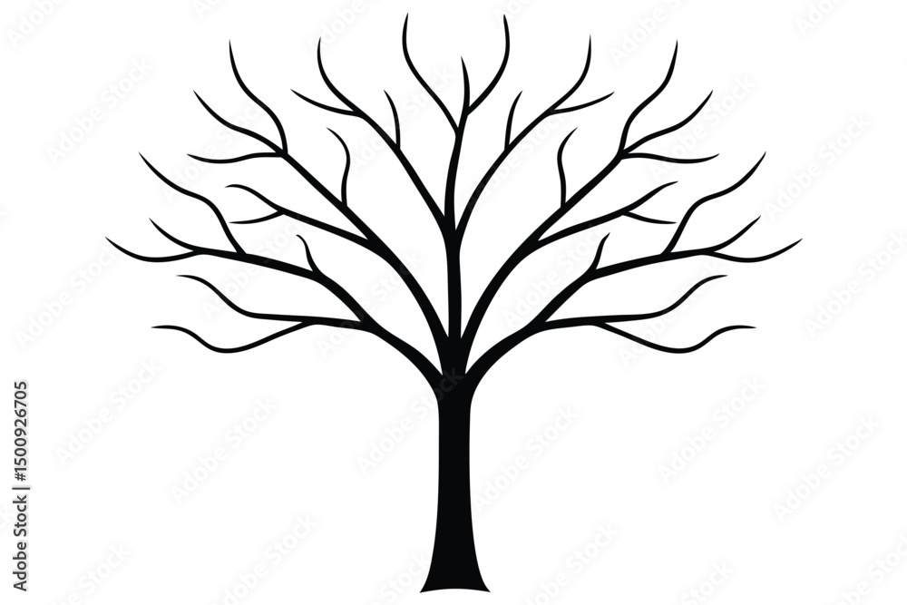 Obraz premium vector tree silhouette