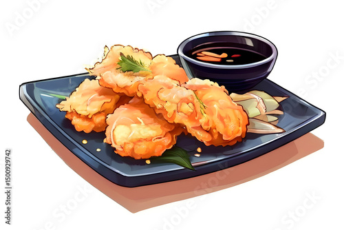fried shrimp on a white plate
