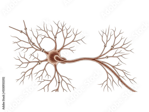 Neuron Cell Structure: Microscopic View