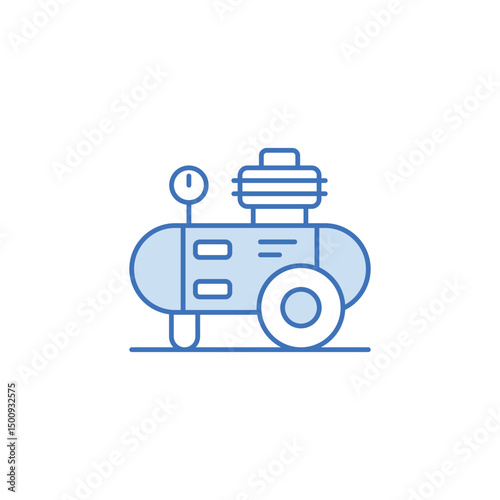 Compressor icon design with white background stock illustration