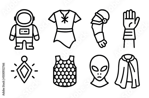 Sci-fi and fantasy elements for creative designs and costumes