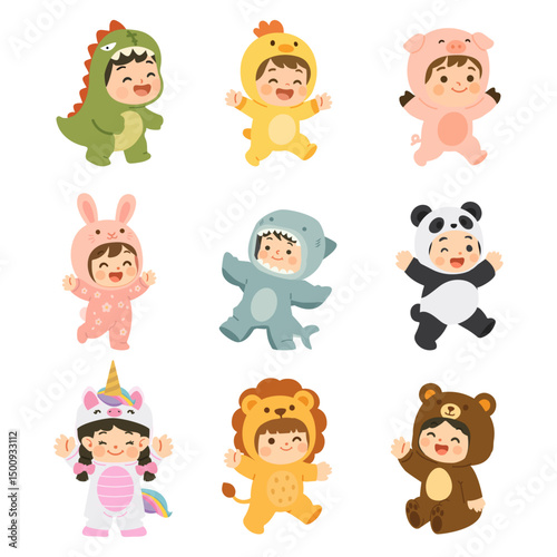 Group of Kids in Animal Costumes