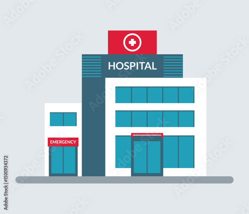 Medical Center Hospital Building Vector Design stock illustration