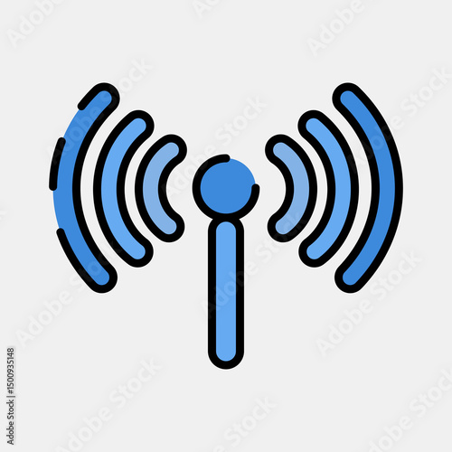 Icon hotspot. Internet network elements. Icon in filled line style.