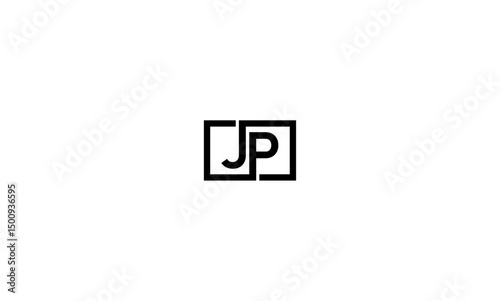 JP initial letters, monogram logo
