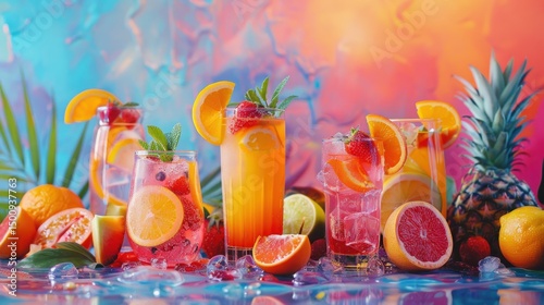 Tropical Summer Cocktails: A Vibrant Collection of Refreshing Fruit Drinks
