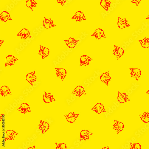 Doodle dumplings pattern background. Dim sum seamless pattern background. dim sum doodle pattern background.
