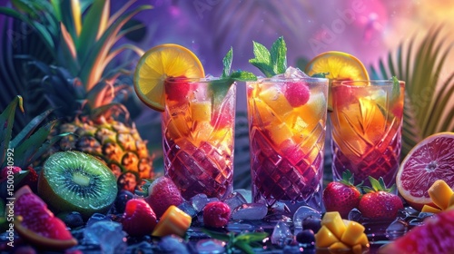 Tropical Fruit Cocktail: A Vibrant Summer Delight