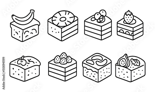 Delicious variety of iconic cakes with fruits for sweet inspiration
