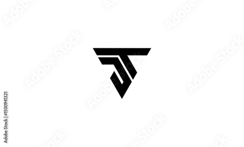 JT initial letters, monogram logo