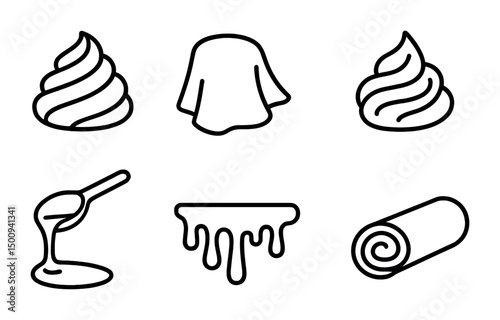 Baking elements and dessert toppings for culinary design and recipes