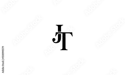 JT initial letters, monogram logo