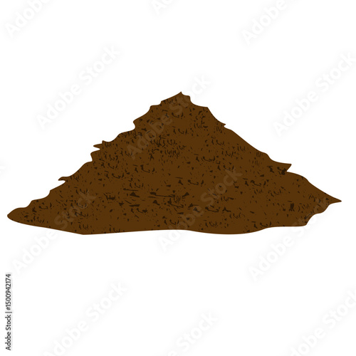 Vector icon of a pile of dry brown leaves with rough texture, 
often associated with autumn or natural burning material, 
illustration in flat art style.