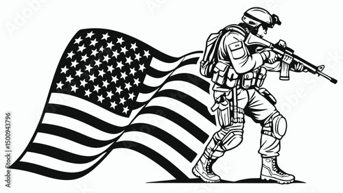 Soldier Armed Military Forces Defending Country