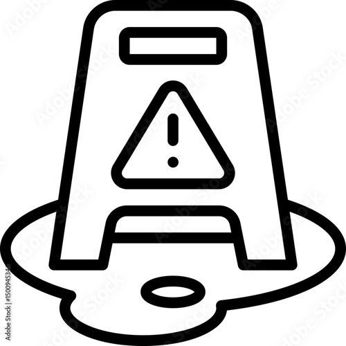 Wet floor icon
