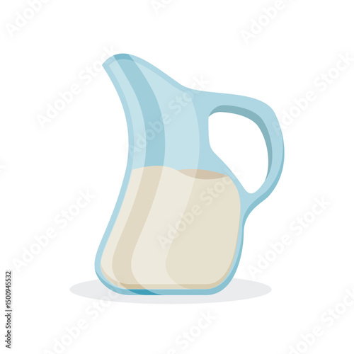 Milk bottle icon in flat style. Dairy product vector illustration on isolated background. Milky liquid sign business concept.