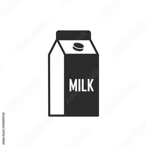 Milk bottle icon in flat style. Dairy product vector illustration on isolated background. Milky liquid sign business concept.