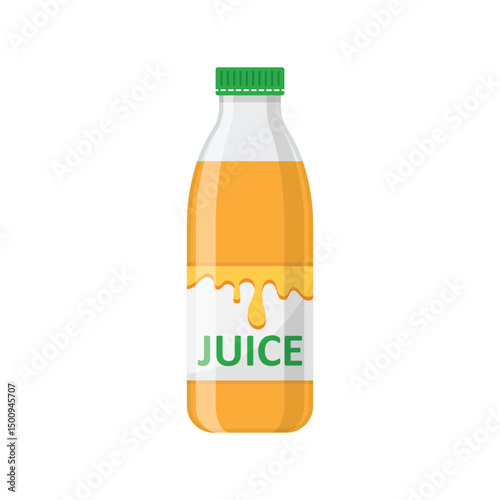 Orange juice icon in flat style. Juicy drink vector illustration on isolated background. Healthy juice sign business concept.