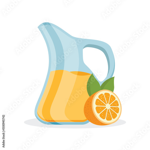 Orange juice icon in flat style. Juicy drink vector illustration on isolated background. Healthy juice sign business concept.