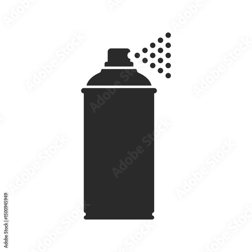 Spray can icon in flat style. Aerosol bottle vector illustration on isolated background. Gas container sign business concept.