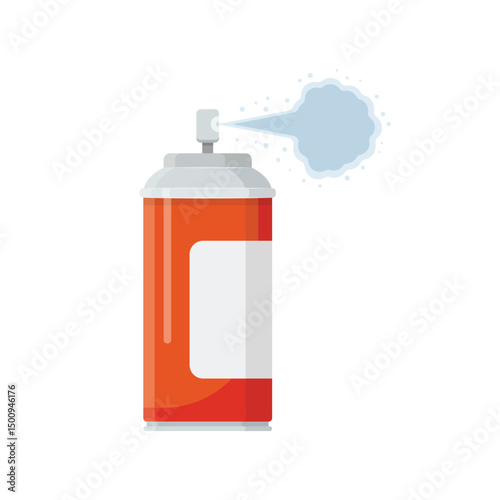 Spray can icon in flat style. Aerosol bottle vector illustration on isolated background. Gas container sign business concept.