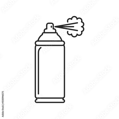 Spray can icon in flat style. Aerosol bottle vector illustration on isolated background. Gas container sign business concept.
