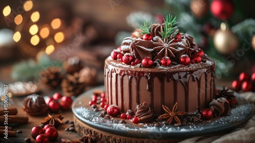 A Delicious Chocolate Christmas Cake