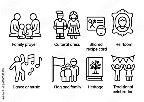 Cultural traditions and family heritage in icon design for celebrations