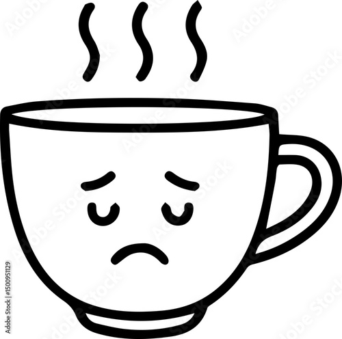 Feeling Down? An Illustrated Sad Cup of Coffee Awaits Your Sympathy