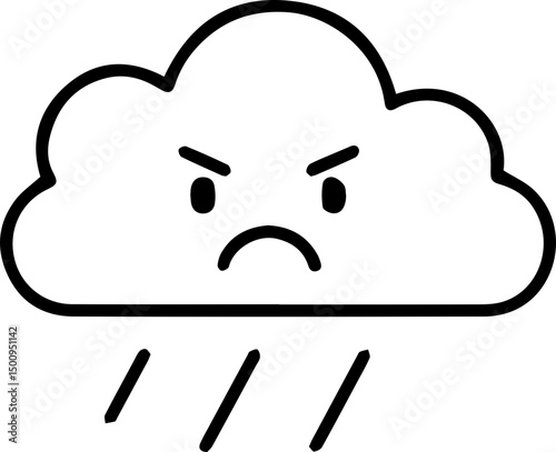Fierce Weather Forecast: An Angry Rain Cloud Illustration to Remember