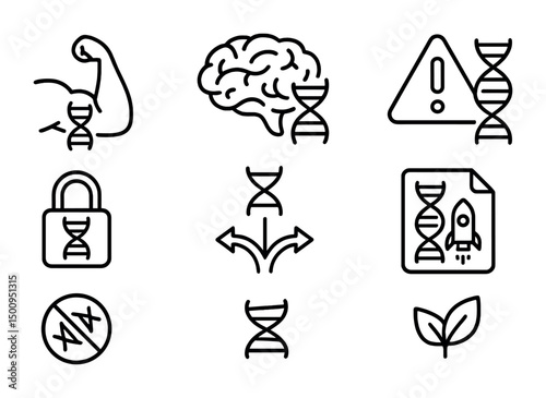 Genetic symbols and icons for scientific and educational design