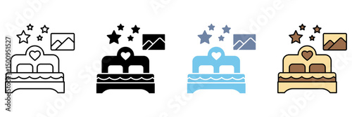 BEDROOM concept line icon. Simple element illustration.