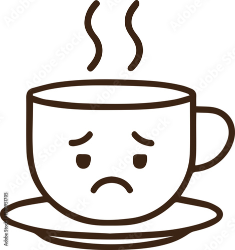 Feeling the Monday Blues? Even Coffee Gets Sad Sometimes, Cup of Gloom
