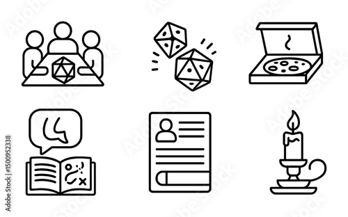 Game night fun with dice, pizza, and friends - perfect for social gatherings