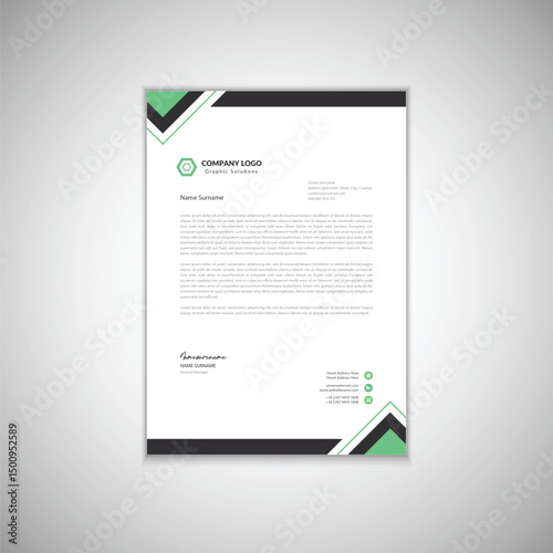 Modern Corporate Letterhead Template with Clean and Professional Layout

