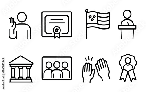 Symbols of achievement and celebration for education and civic engagement