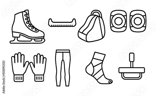 Ice skating gear and equipment for winter sports enthusiasts