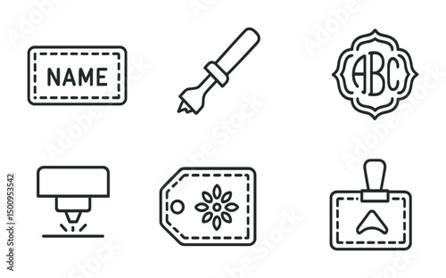 Crafting tools for custom labels and stamps design