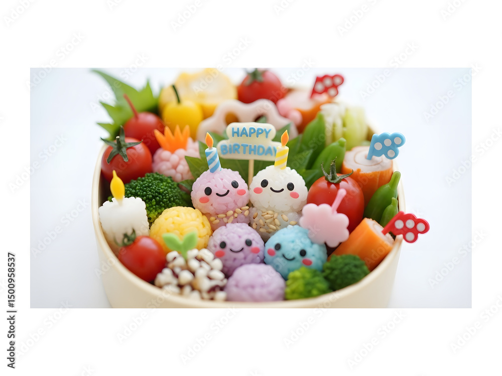 Fototapeta premium Adorable Bento Birthday Lunch