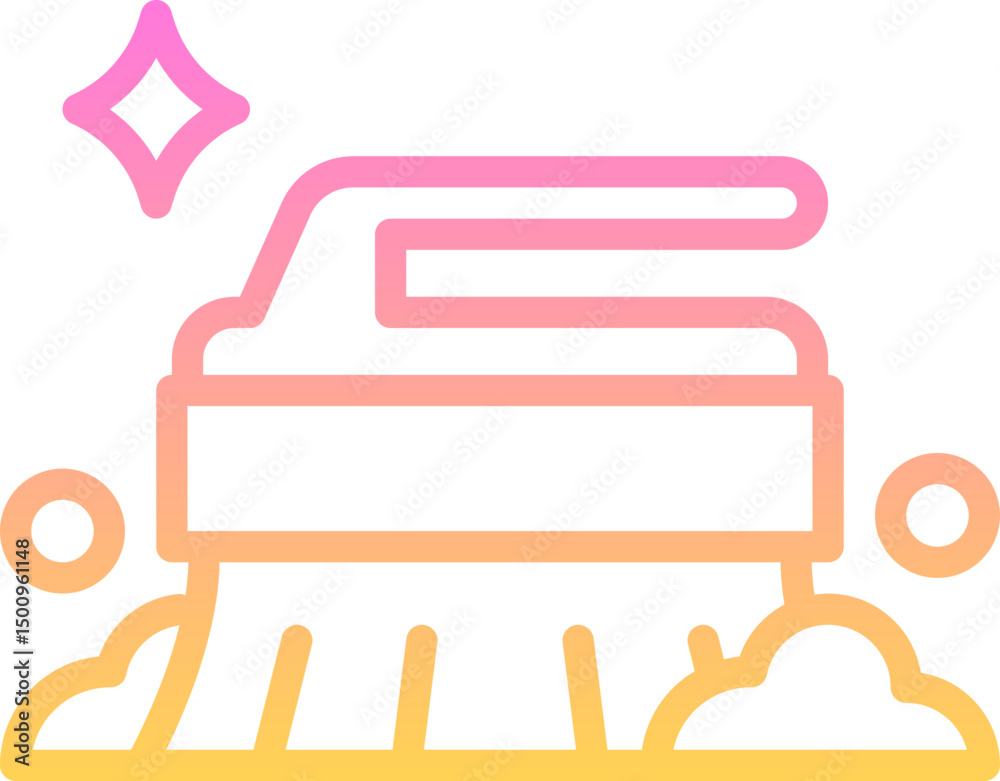 Cleaning brush icon