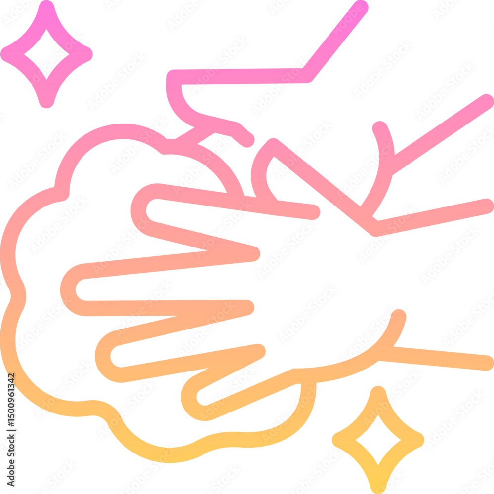 Fototapeta premium Washing hands icon