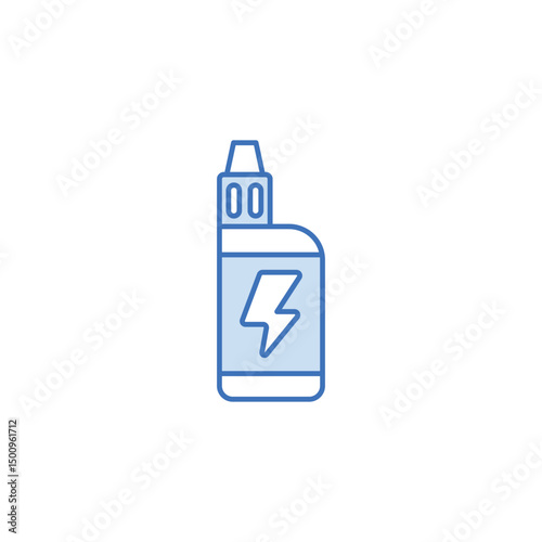 Electric Cigrete icon design with white background stock illustration