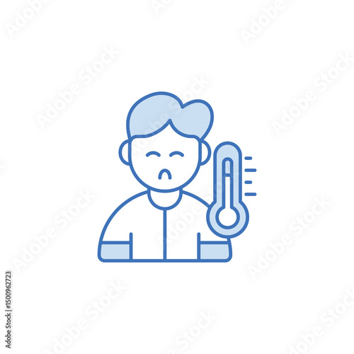 Fever icon design with white background stock illustration