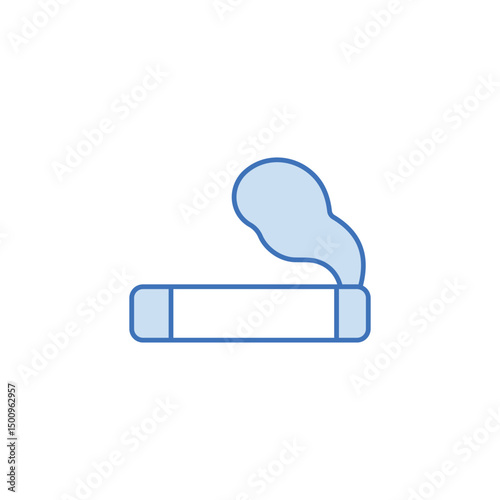 Smoke Area icon design with white background stock illustration