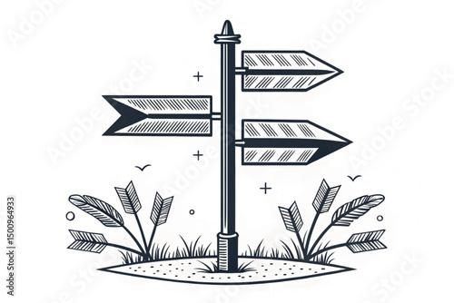 wooden signpost with a pointer