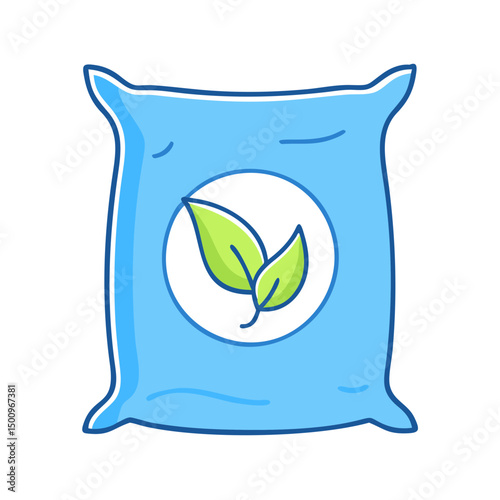 Green leaf illustration on a white background for home decor and bedding design
