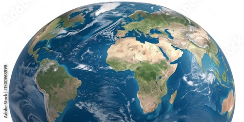 Earth Globe Image Detailed View of Continents and Oceans, Planet Earth, Global Perspective Earth, Globe